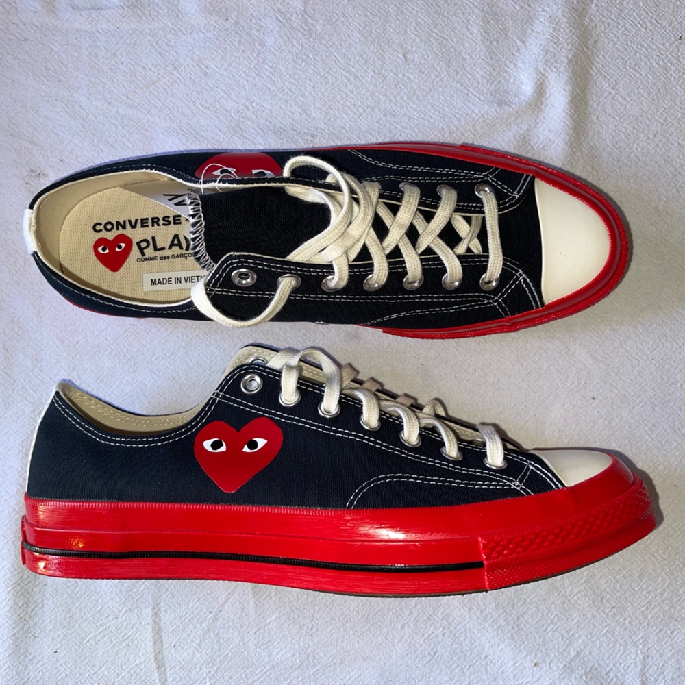 Converse Chuck Taylor Comme Des Garcons Low Cut Black Red Size M12/W14